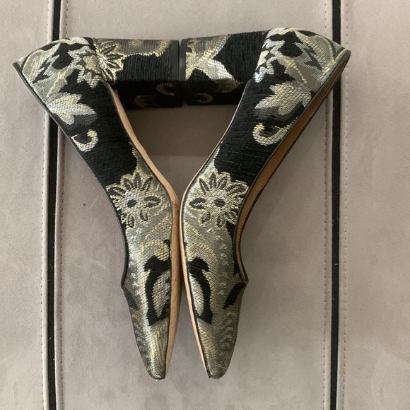 Corso Como Black Metallic Brocade Shoes/Pumps size 9.5 - Picture 7 of 17